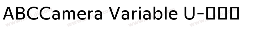 ABCCamera Variable U字体转换
